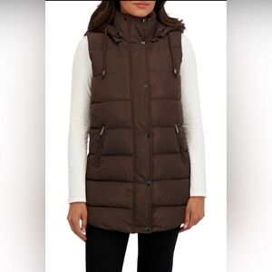 S.E.B by Sebby Brown Puffer Vest size medium